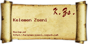 Kelemen Zseni névjegykártya